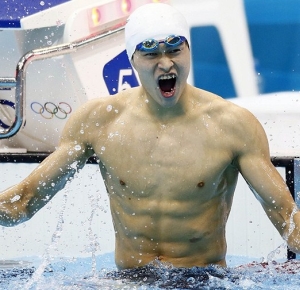 Sun Yang, London Olympics. Photo by Rob Schumacher-USA TODAY Sports.